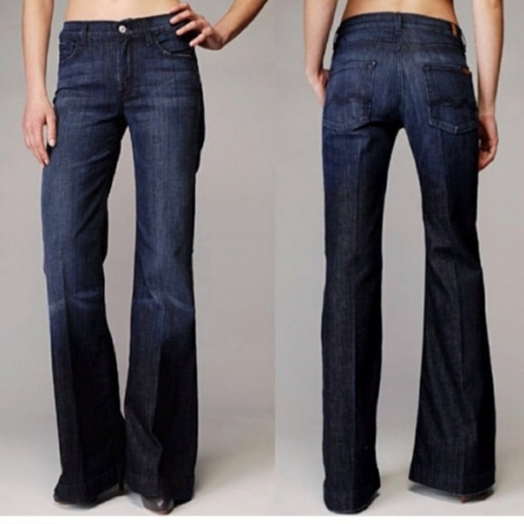 7 For All Mankind Denim - 7 For All Mankind Ginger High Rise Wide Leg Flare